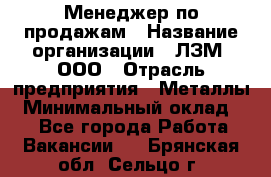 Менеджер по продажам › Название организации ­ ЛЗМ, ООО › Отрасль предприятия ­ Металлы › Минимальный оклад ­ 1 - Все города Работа » Вакансии   . Брянская обл.,Сельцо г.